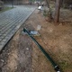 πεσμένη κολόνα φωτισμού πάρκου Λουτρών Αιδηψού
